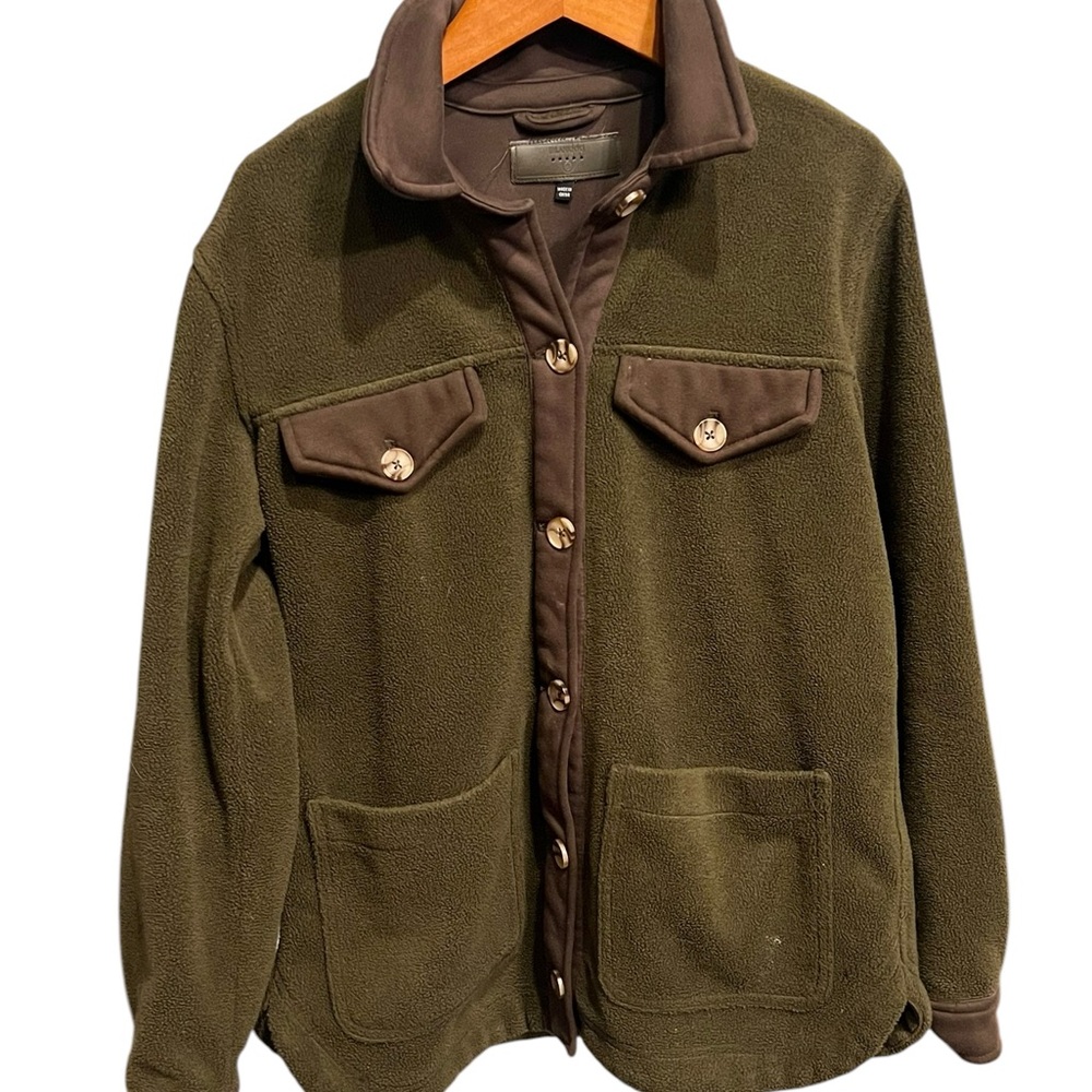 Women’s Olive Green Fleece Jacket by Blanknyc